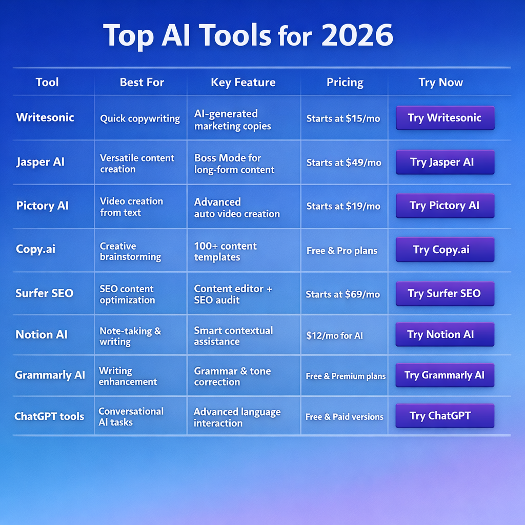 Tool Best For Key Feature Pricing Try Now