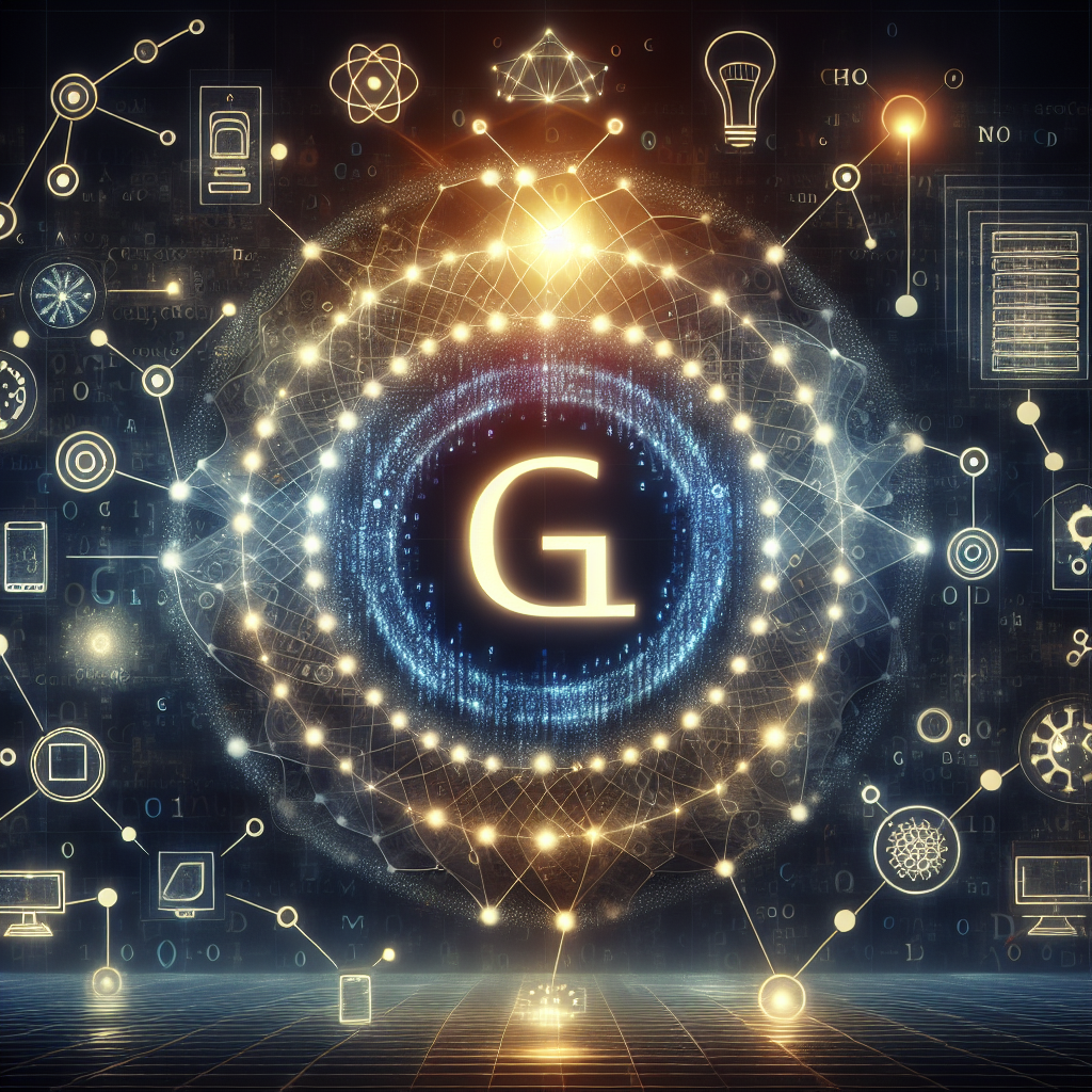 Glowing letter "G" with futuristic technology and science icons representing the Gamma AI platform.