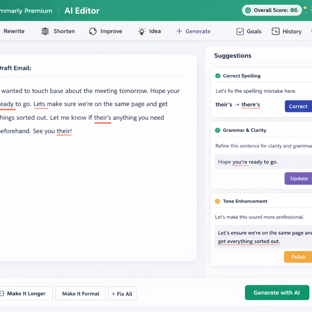 Grammarly Premium Ai Editor