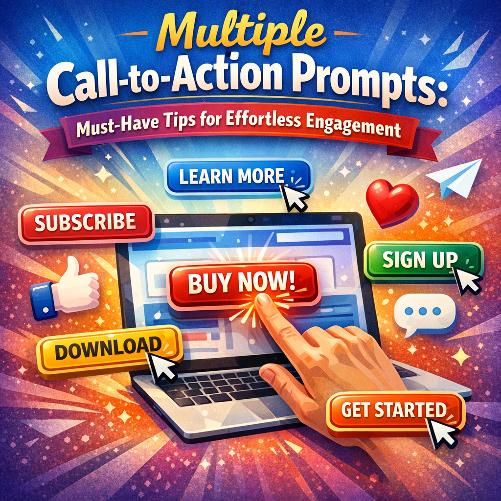 Multiple Call-to-Action Prompts: Must-Have Tips for Effortless Engagement Illustration of Multiple Call-to-Action Prompts: Must-Have Tips for Effortless Engagement