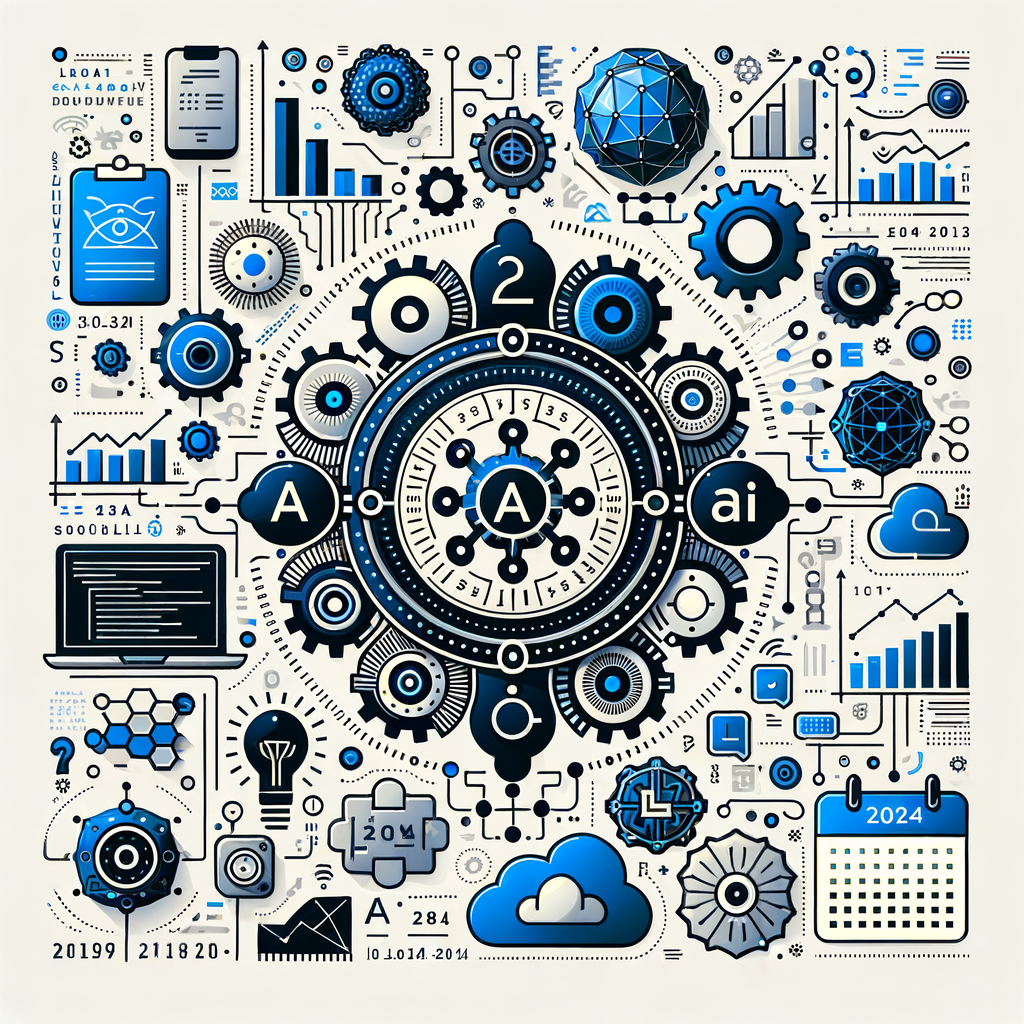 Top AI Tools to Boost Productivity in 2026 Abstract technology illustration with gears, data charts, and cloud icons representing artificial intelligence and productivi